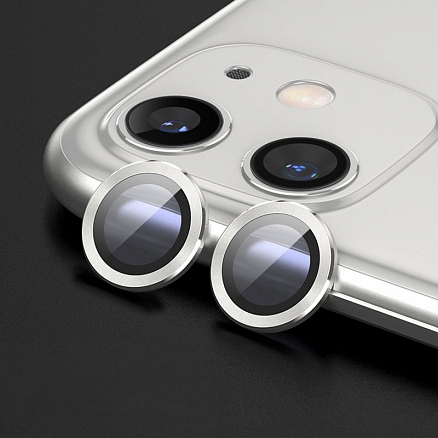 Защитное стекло на камеру для iPhone 12 Mini Remax Creation серебристое 2 шт.