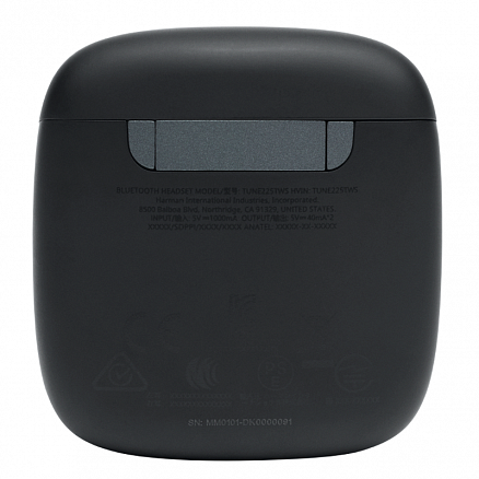 Наушники беспроводные Bluetooth JBL Tune 225 TWS вкладыши черные