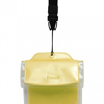 Водонепроницаемый чехол для телефона до 7 дюймов Baseus Safe Airbag желтый