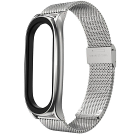 Сменный браслет для Xiaomi Mi Smart Band 7 миланское плетение Tech-Protect MilaneseBand серебристый