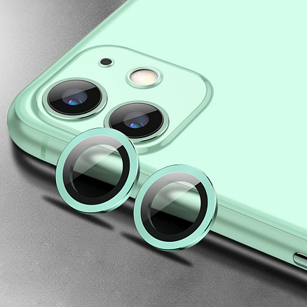 Защитное стекло на камеру для iPhone 11 Remax Creation светло-зеленое 2 шт.
