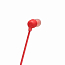 Наушники беспроводные Bluetooth JBL T125BT вакуумные с микрофоном и пультом красные