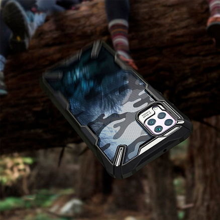 Чехол для Huawei P40 Lite гибридный Ringke Fusion X Design Camo черный