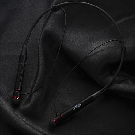 Наушники беспроводные Bluetooth Remax RB-S6 вакуумные с микрофоном для спорта черные