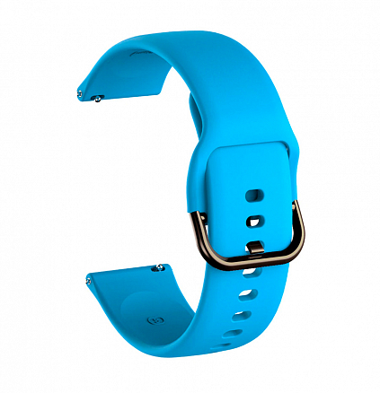 Ремешок-браслет для Samsung Galaxy Watch 42 мм, Active, Active 2 40 мм и 44 мм силиконовый Nova Buckle голубой