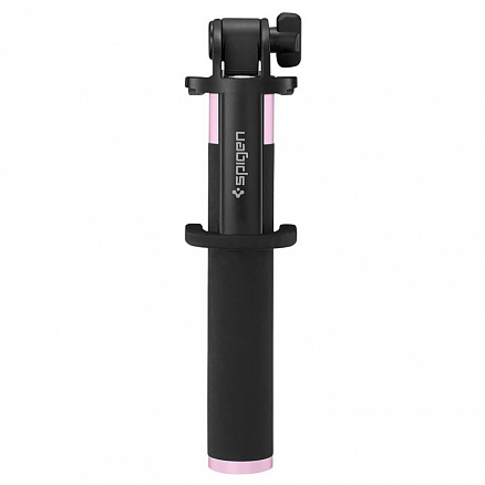Монопод (палка для селфи) Bluetooth с кнопкой Spigen SGP S530W черно-розовый