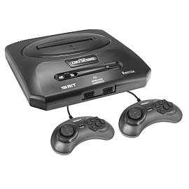 Игровая приставка Retro Genesis Remix 8/16Bit 600 игр с двумя геймпадами черная