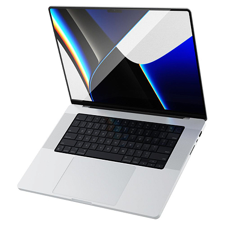 Защитное стекло для Apple MacBook Pro 16 2021 A2485 на экран противоударное Spigen Glass FC черное