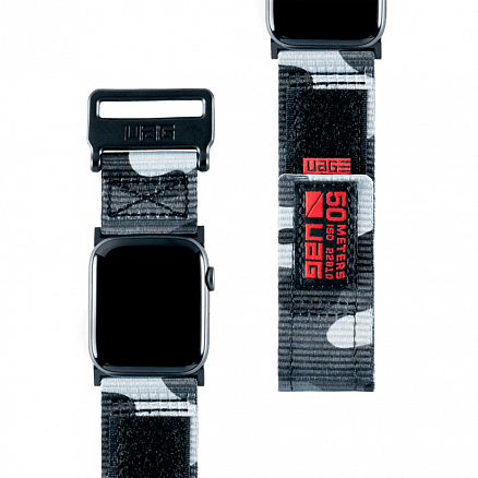 Ремешок-браслет для Apple Watch 42 и 44 мм текстильный Nova Tactic камуфляж темный