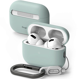 Чехол для наушников AirPods Pro, Pro 2 для полной защиты Ringke SilIcone зеленый