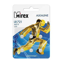 Батарейка AG11 (LR721) Alkaline Mirex упаковка 6 шт.