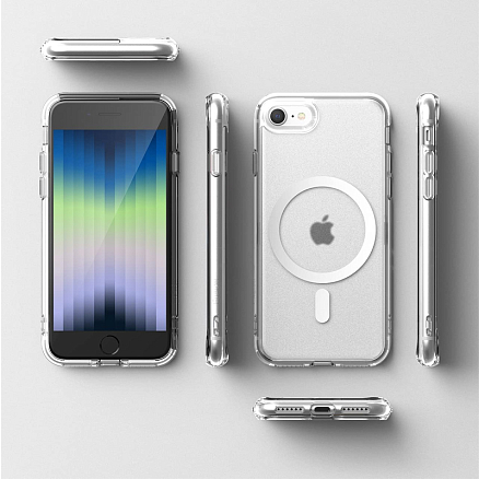Чехол для iPhone 7, 8, SE 2020, SE 2022 гибридный Ringke Fusion Magnetic MagSafe прозрачный матовый
