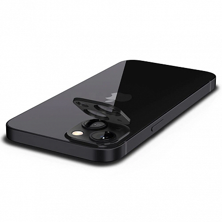 Защитное стекло на камеру для iPhone 13 mini Spigen Optik.TR черное 2 шт.
