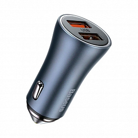 Зарядное устройство автомобильное с двумя USB входами 3A 40W Baseus Golden Contactor Pro Dual