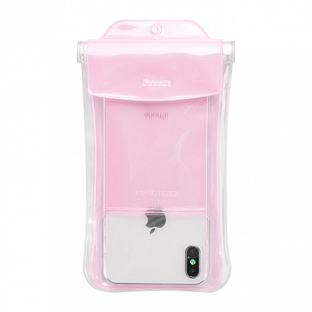 Водонепроницаемый чехол для телефона до 7 дюймов Baseus Safe Airbag розовый