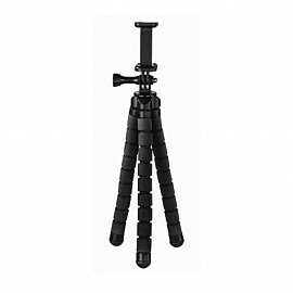 Мини-штатив гибкий для телефона, фотоаппарата или экшн-камеры Hama Flex S черный