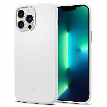 Чехол для iPhone 13 Pro Max силиконовый Spigen Silicone Fit белый