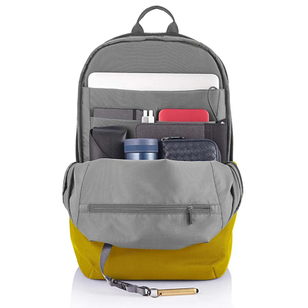Рюкзак XD Design Bobby Soft с отделением для ноутбука до 15,6 дюйма и USB портом антивор желтый