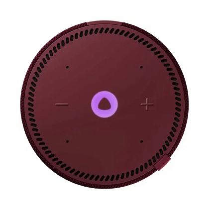 Умная колонка Яндекс Станция Мини 2 с Алисой и часами YNDX-00020R бордовая