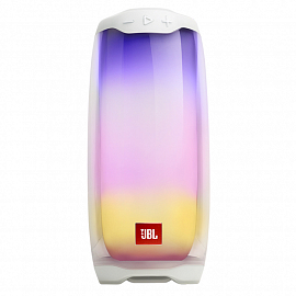 Портативная колонка JBL Pulse 4 с разноцветной подсветкой и с защитой от воды белая